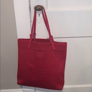 Michael kors monogrammed fabric tote